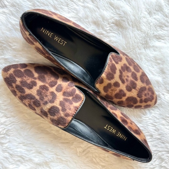 Nine West Haydyn Calf Hair Leopard Loafer Flats 7M - Picture 12 of 12